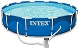 Intex 28202GN Metal Frame Pool - Aufstellpool - Ø 305 x 76 cm,Blau