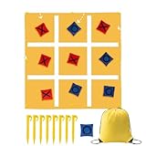 Sitzsack - 88,9 x 91 x 2 cm großes Zielbrett, faltbares Cornhole Wurfspiel, Set mit Taschen, interaktive Gartenaktivität für Camping, Hof, Hintergarten, Familientreffen, Kind