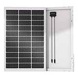 ECO-WORTHY 100W Solarpanel Monokristallines, 12V Solarmodul mit Aluminiumrahmen, Geeignet für 12V Batterien Boot, Wohnmobile, Gartenhäuse, Haus