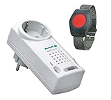 ELDAT RS10: Hausnotruf mit Funk-Notruf-Armband für die Pflege von Senioren, Altenpflege und Krankenpflege, Pflegeruf-Set ohne Quittierungsfunktion