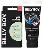 BILLY BOY Verwöhn-Paket für Sie und Ihn - Kondome Viel Gefühl 10er | 56 mm | Gefühlsechte Kondome mit angenehmem Duft & Gleitgel | wasserbasiert mit fruchtigen Duft | für sinnlliche Massagen | 200ml