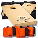 Offizielles Cornhole Set 90x60 - Red Zone - 2 Bretter - 2x4 Taschen - Schutzhülle (60x30 Mini Set)