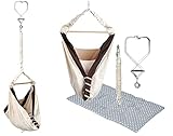 AMAZONAS - Kangoo Set Door Clamp | 4-in-1 Babyhängematte und Federwiege mit Inlay Sunny Grey | Beruhigend und entwicklungsfördernd | TÜV-Zertifiziert, Belastbar bis 15 kg