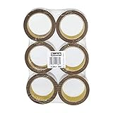 Scotch Verpackungsklebeband, Geräuscharmes Paketklebeband,Paketkband leise, Packband leicht abzurollen, 6 Rollen 50mm x 66 m, Braun