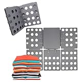 Hinapan 1 Stück Klappbrett für Kleidung, T-Shirt-Kleiderordner, T-Shirt Klappbrett, Einfach zu Falten, Einfach und Schnell, Langlebiger Kunststoff, Faltbrett für Kinder und Erwachsene (Grau)