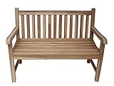 Home-Feeling Massive Teakbank 2-Sitzer Gartenbank 120 cm...