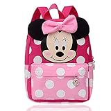 BKJJ Kinderrucksack, Minnie Schulrucksack Minnie Rucksack Kinder Rucksack Mädchen Schulrucksack Kinder Rucksack Schultasche für 2-7Jährige im Kindergarten Jungen Rucksack Mädchen Rucksack (Rose Red