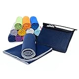 Mikrofaser Handtuch Set - für Sauna, Fitness, Sport I Strandtuch, Sporthandtuch I Navy XL: 180x80