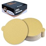 SPEEDWOX 50 Stück 15,2 cm Gold PSA-Schleifscheiben, Körnung 100, selbstklebend, selbstklebende Rückseite, Schleifpapier für DA-Schleifer, Gold-PSA-Schleifscheiben zum Schleifen, Automobil-Lackierung