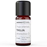 Thuja Öl - reines ätherisches Öl von wesentlich. - 100% naturrein aus der Glasflasche (10ml)