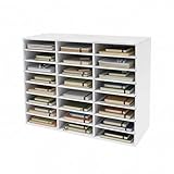 24 Fächer Holz A4 Büro Schreibtisch Organizer Dokumentenhalter mit Abnehmbaren Trennwänden & 60kg Tragfähigkeit Aktenablage Zeitschriftenhalter Briefablage Papier Magazin Organisator
