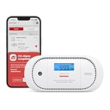 X-Sense Kohlenmonoxid-Melder funktioniert mit der SBS50-Basisstation, verfügt über eine Digitale LCD-Anzeige, Einer austauschbarer Batterie, CO-Melder mit Spitzenwertspeicher, 1er-Pack, XC01-M