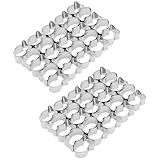 2 Stück Fischform Ausstechformen Set, 25 Mulden Edelstahl Goldfisch Keksausstecher Backwerkzeug Küchenzubehör für festliche Leckereien Home Bakery