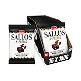 SALLOS X-presso Vorrats-Pack – Lakritz-Bonbons mit Kaffee-Extrakt, aus natürlichem Süßholzsaft, Lakritz-Kombination mit Espresso-Geschmack, vegan, im Vorrats-Pack, 15 x 135 g