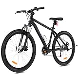EVERCROSS EM3 Mountainbike für Erwachsene Damen und Herren, 26 Zoll Fahrrad, 21-Gang Schaltsystem, Aluminiumrahmen mit Federgabel, All-Terrain Bike mit Scheibenbremsen, 150 kg Tragkraft