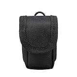 Phefop Oximeter-Tragetasche, Nylon-Aufbewahrungstasche mit Gürtelclip und Haken, Schutzhülle für die Meisten Fingerpulsoximeter, Kompakt und Leicht, Schwarz