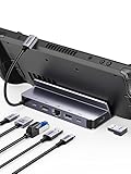 UGREEN Steam Deck Dock Kompatibel mit Steam Deck OLED, ASUS ROG Ally USB C Docking Station mit HDMI 4K@60Hz, Gigabit Ethernet, USB C/USB A Ports, PD 100W