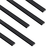 Sekey PVC Zaunschiene Abdeckprofil 5pcs x 1m, Schutzzubehör für PVC Sichtschutzmatte, 1 m/Wurzel, 5er Set, Anthrazit
