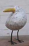 Freche, witzige Möwe Statue maritimes Deko-Objekt Holz Handarbeit