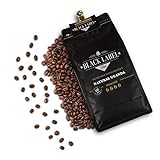 Black Label Coffee® Espresso Kaffeebohnen 1kg Natural Uganda Robusta Kaffee, säurearme, kräftige & intensive ganze Bohnen mit viel Koffein für Kaffee-Vollautomaten & Siebträger, Specialty Coffee