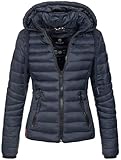 Navahoo Damen Jacke Steppjacke Übergangsjacke gesteppt Stepp Frühjahr B650 [B650-Lulana-Navy-Gr.M]