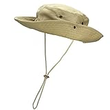 Faletony Outdoor Hut Buschhut Boonie Hat mit Kinnband Fischermütze Sonnenhut Sommerhut für Herren Damen