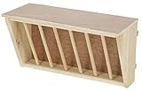 Kerbl Heuraufe (L x B x H 37 x 17 x 20 cm, mit Sitzbrett, aus unbehandeltem Holz, für Kaninchen) 81799