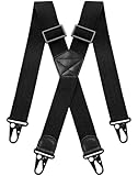 Gucass Hosenträger Herren X-Form 3,8 cm Breit, Extra Starke, Elastisch, Verstellbar, mit Metall Anti-Rutsch-Schnalle, Einheitsgröße Hosenträger für Herren und Damen