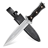 SMITH CHU Messer Outdoor Profi, Feststehende Klinge mit Full-Tang Konstruktion und Holzgriff, Survival Messer für Abenteuer, Camping und Wandern