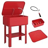 TIMBERTECH® Teilewaschgerät 80 Liter - mit 26W Pumpe, 12L/min, inkl. Pinsel, Einlegewaschplatte, Ablageboden, max. Tragkraft 150 kg - Teilereiniger, Waschgerät, Werkstatt Waschtisch, Teilewäscher