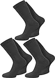 normani 3 Paar spezielle Komfort-Socken ohne Gummi für Diabetiker oder Problemfüße (z.B. Wasserbeine/Elefantenfüße) Farbe Anthrazit Größe 43-46