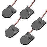 PLCPDM 5 Stück CR2032-Knopfzellenhalter mit EIN/Aus Schalter, Batteriesockel Halterbox, tragbarer Batterie Organizer, Knopfbatteriehalter mit Schalterleitungen