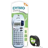 DYMO LetraTag XR Beschriftungsgerät Handgerät | Tragbares Etikettiergerät mit ABC Tastatur | Ideal für zu Hause | silber
