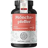 NATURE LOVE® Mönchspfeffer Kapseln - 240 Stück - 4:1 Extrakt aus Original Vitex Agnus Castus - Hochdosiert mit 10mg je Kapsel, Ohne unnötige Zusätze, vegan, laborgeprüft, in Deutschland produziert