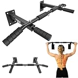 TREX SPORT Klimmzugstange zur Wandmontage TX-030PB| 6 rutschfeste Griffe, Öse für Boxsack | Pull Up Bar für zuhause bis 250 kg