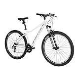 ATTABO Damen Fahrrad Alpe 1.0 mit Aluminiumrahmen 19' Ergonomischer Lenker V-Brake Weißes Mountainbike mit 27,5' Rädern mit Zubehör Verstellbarer Sattel 21-Gang Schaltung