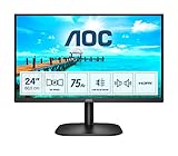 AOC 24B2XDAM - 24 Zoll FHD Monitor (1920x1080, 75 Hz, VGA, DVI, HDMI) schwarz