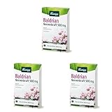 Kneipp Baldrian Nervenkraft 500 mg - Traditionelles pflanzliches Arzneimittel bei nervlicher Belastung und zur Unterstützung des Schlafes - 30 Filmtabletten (Packung mit 3)