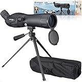 Bresser Junior Spektiv Spotty 20-60x60 mit stufenloser Zoomfunktion, 360° drehbarem Tubus, voll vergüteter Optik mit robuster Gummiarmierung inklusive Tischstativ, Transporttasche und Trageriemen