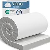 ELONEO Viscoelastischer Matratzen Topper 90x200cm, Matratzentopper mit Memory Foam Effekt, 5 cm Höhe, Matratzenauflage für Bett und Boxspringbett inkl. atmungsaktivem Mesh-Bezug und Eckschlaufen