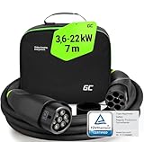 Green Cell GC Snap Typ 2 Ladekabel 22kW 7m 32A für EV...