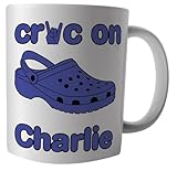 AK Giftshop Personalisierbare Tasse mit Krokodilmuster auf Felsen, 284 ml, Blau