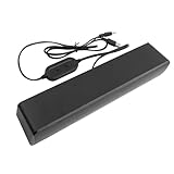 Ejoyous Soundbar für TV Geräte, USB Lautsprecher für PC Fernsehlautsprecher mit Kabel Wired Stereo Musikboxen Soundbox Sound, für Desktop Laptop Tablet 3,5 mm Eingang (BLACK)