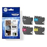Brother Original LC-422VAL Tintenpatronen Value Pack MFC-J5340DW, MFC-J5345DW, MFC-J5740DW, MFC-J6540DW, MFC-J6940DW (bestehend aus 4 Tintenpatronen: Schwarz, Cyan, Magenta, Gelb)