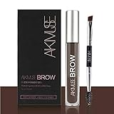 ROMANTIC BEAR Wasserfest Augenbrauen Farben Gel Mit Pinsel Set,Anti-discoloration Eyebrow Gel,BLACKBROWN
