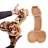 Aperitifbrett aus Holz, Käsebrett, Tablett, Brotbrett, Wurstplatte, Vorspeise, Fleisch, Serviertablett, Zusammengesetzte Trompetenform, Gekochte Speisenplatte(Links)