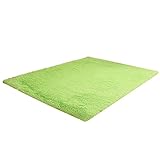 jieGorge Flauschige Teppiche Anti-Rutsch Shaggy Area Rug Dining Home Schlafzimmer Teppich Bodenmatte Grün, Küche ， Dining & Bar für Ostertag (grün)