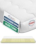 AM Qualitätsmatratzen 3D Deluxe 7 Zonen Kaltschaum Topper 180x200cm RG50 - Made in Germany - Atmungsaktiver Topper 180x200-8cm - Matratzenauflage 180x200 mit Lyocell Bezug und Anti-Rutsch Funktion