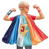 Papierdrachen Superhelden Kostüm - Blitz ocean Junge – Helden Design – inkl. Maske und Manschetten - Rollenspiel – fantasievolle Verkleidung - Karneval Fastnacht Fasching - Komplett Set