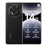 Xiaomi Redmi Note 14 Pro 5G Smartphone, 12 + 512GB, Black, 200MP professionelle AI-Kamera, IP68, 45W TurboCharge mit 5110mAh Akku, AI-Funktionen (kein Ladegerät enthalten)